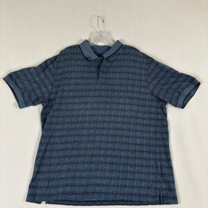 David Taylor Collection Polo. Size XL Two Tone Blue Stripes